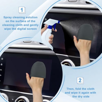 BFXM Car Screen Cleaner, 3.9''×4.1'' Black Microfiber Dashboard Wipes
