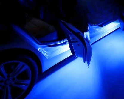 iJDMTOY Ultra Blue 18-SMD Full LED Under Side Door Courtesy Lights Compatible with Toyota 2022-up Tundra, 2023-up Sequoia, Compatible with Lexus 2024-up GX550, Replace OEM Single LED Lamp - style: Blue