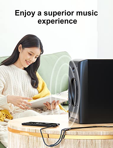 EMK 3.5mm to RCA Stereo Audio Cable - Gold Plated, 90° Aux Male to 2RCA Female, 6ft/2M - Compatible with Smartphones, MP3, Tablets, Speakers, Home Theater - color: 90° 3.5mm Male to 2 RCA Female, size: 6 Ft/2M, style: 3.5mm to 2RCA