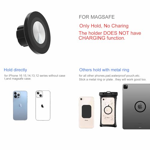 OCEANLOVE for Magsafe Phone Holder Tuck Pickup Car Windshield Dashboard Mount,Heavy Duty Long Arm Suction Cup, Accessories for Window Windscreen Compatible with iPhone 16 15 14 13 12 Smartphones