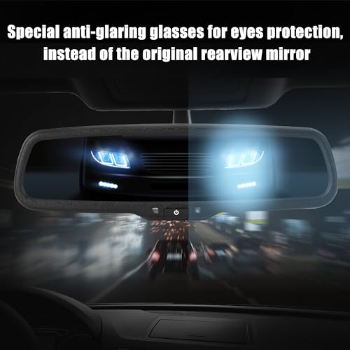 4.3inch Rear View Mirror Monitor, Auto-Dimming Rearview Monitor,480 * 272, 500 cd / m2 HD Reverse Camera System for Trucks & Van,Camera Monitor Parking Aid with Bracket