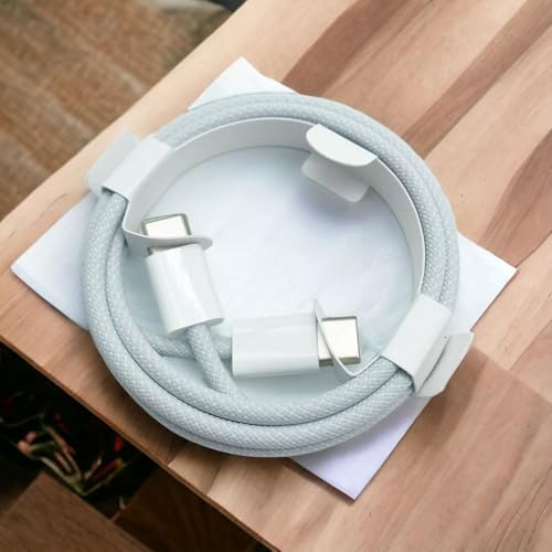 Short 1.5FT USB C to USB C Cable Compatible for iPhone 17/16/15, 17 16 15 Pro Max, Plus, 16E, 17Air Woven Carplay Charger Cord, AirPods 4, AirPods Pro (2nd/3rd Gen) Car Charging Charger Cord 2pack - size: 1.5FT, style: USB C to USB C 2pack