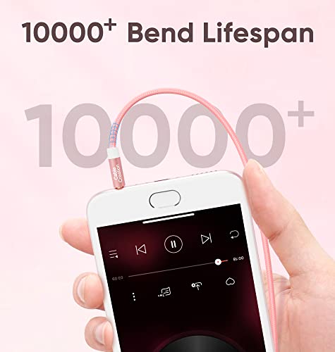 CableCreation 3.5mm Audio Cable (1.5FT/0.45m), 3.5mm Auxiliary Stereo Cable - color: Pink, size: 1.5FT