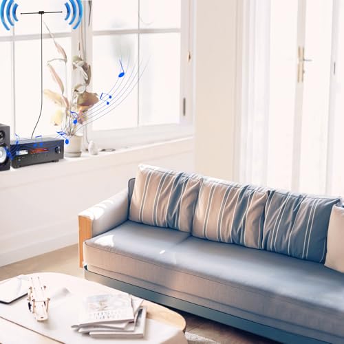 Bingfu FM Radio Dipole Antenna for Stereo Receiver Indoor Pioneer Onkyo Yamaha Marantz Bose Wave Music System Home FM Radio AV Audio Video Home Theater Receiver