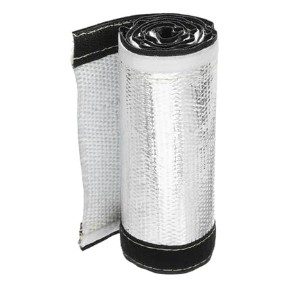 MECCANIXITY 1.5mm Heat Shroud Aluminized Sleeving 1 1/2" ID x 3.2FT Aluminum Metallic Fiberglass Heat Shroud for Fuel Lines Cables Electrical Wiring - size: 1 1/2" ID x 3.2FT
