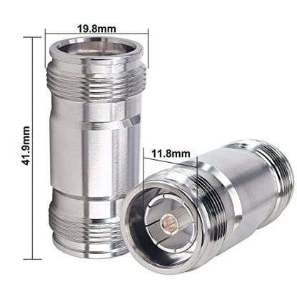 onelinkmore 4.3-10 Female to Female Adapter, Low PIM 4.3/10 Mini DIN Jack Barrel Coupler, RF Coaxial Connector Joiner for Extending 5G DAS Feeder Cables & Jumper Wires (50 Ohm, DC-6GHz) - size: 4.3/10 Mini DIN Female to Mini DIN Female