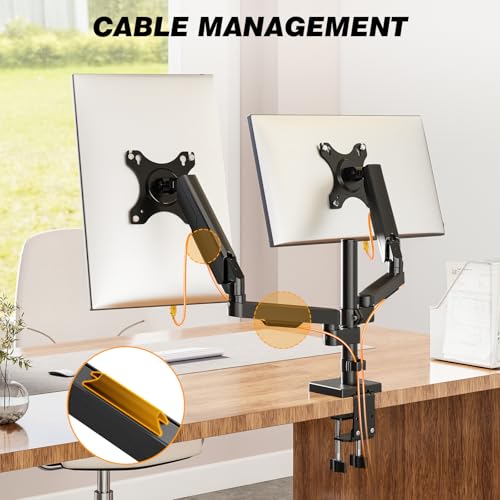TVON Dual Monitor Stand & Monitor Arm Desk Mount up to 35 Inches - size: Dual Monitor Stand