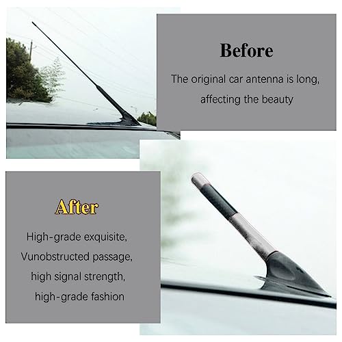 4.7 Inch Carbon Fiber Short Automotive Antenna - color: Sliver