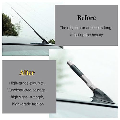 4.7 Inch Carbon Fiber Short Automotive Antenna - color: Sliver