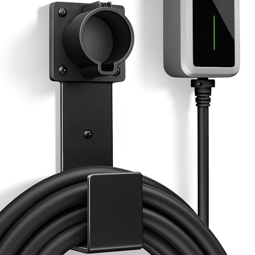 EV Charger Holder-J1772 Connector, Nozzle Holster Dock and J-Hook Combination, EV Cable Holder Wall-Mount Electric Vehicle Charger. - size: For J772
