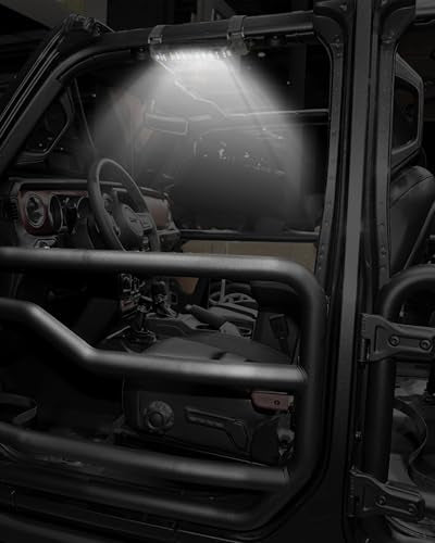 SUNPIE UTV Dome Light Battery Powered Roll Cage Bar Interior LED for SXS - color: 1 PC of White