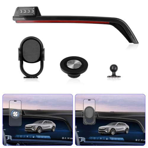 Sunsdrew Car Phone Holder for Cadillac Lyriq 2023-2026 Accessories, CT5/CT5 V/Optiq 2025 2026, XT4 2024-2026, Magnetic Phone Mount for 33-inch Screen, Hands-Free Phone Stand for All Phones - size: For Lyriq/CT5/Optiq