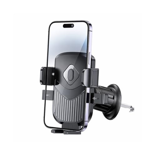 Car Phone Holder, Strong Suction Vehicle Windshield Air Vent Cellphone Mount Cradle, Adjustable Hands Free Automotive Smartphone Stand Accessories, Universal Fit (Black) - color: Black