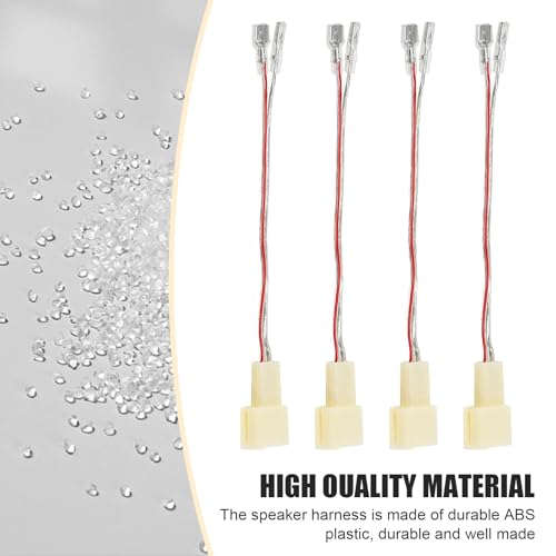 leechio Car Door Speaker Wiring Harness Adapter, Waterproof Audio Adapter Plug Connectors, Plug and Play Bass Speaker Cable Conversion Accessories, Compatible with Mitsubishi Subaru (White)