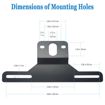 ZXFOOG Trailer License Plate Bracket Holder, 2 Pack, Black Stainless Steel - color: Black Bracket-2p