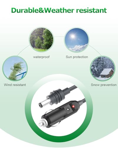 Starlink Mini Cable Car Adapter 12V-24V Starlink Mini Car Charger DC Power Cable to Cigarette Lighter 16.4FT Waterproof DC Power Cord to Cigarette Lighter Plug for RV Trucks Ships Waterproof 18AWG 5M - size: 5M - Cigarette Lighter