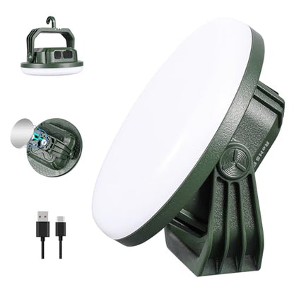 VAVOFO 30W LED Camping Lantern Rechargeable, 124 LED with 3 Lighting Modes, 3000LM, 7200mAh Portable Tent Light with Magnet, IP65 Waterproof for Emergencies, Outdoor and Indoor (Green) - size: 30W(Green)
