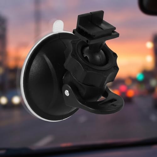 ULTECHNOVO Car Suction Mount Bracket L Shaped Dash Cam Mount for Dashboard and Windshield 360 Degree Adjustable Driving Recorder Holder for Cars Taxis Trucks
