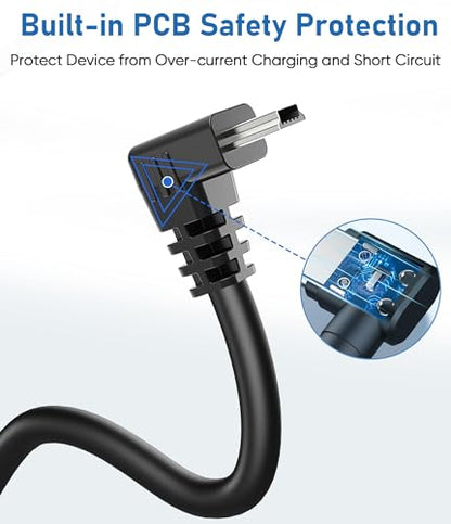 Charger Cable for Garmin GPS,(15Ft 18AWG) USB C to Mini USB Charging Cord - size: Mini-Downward, style: 15Ft