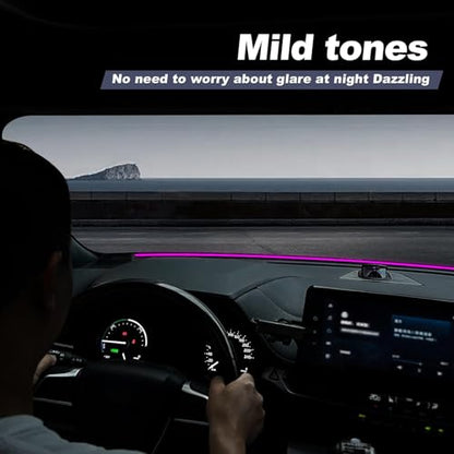 RGB Car Ambient Light Kit with APP Control & Music Sync, for Honda/Toyota CR-V Civic Accord Pilot All Vehicle Models, Plug and Play OBD Interior LED Atmosphere Lighting