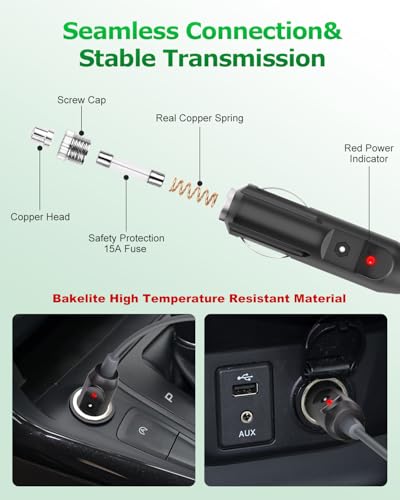 Starlink Mini Cable Car Adapter 12V-24V Starlink Mini Car Charger DC Power Cable to Cigarette Lighter 16.4FT Waterproof DC Power Cord to Cigarette Lighter Plug for RV Trucks Ships Waterproof 18AWG 5M - size: 5M - Cigarette Lighter