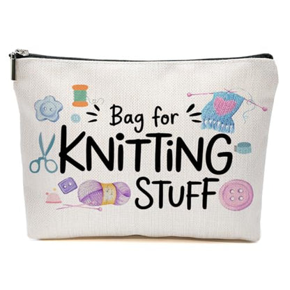 Crochet Gifts Makeup Bag, Knitting Gift Cosmetic Bags Travel Organizer Bag - color: Multicolor 0056