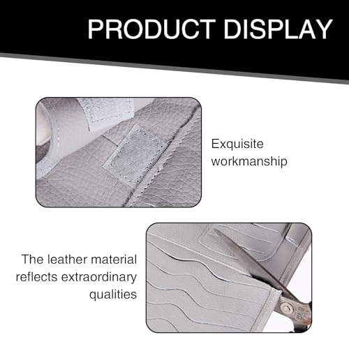 1 PC Car Sun Visor CD Storage Bag, Multi-pocket Leather Layered Organizer, Multi-functional Storage Folder for CDs Sunglasses Cards Pens, Universal Interior Accessories for Cars (Black)