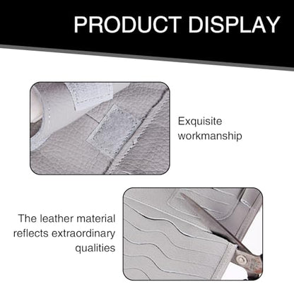 1 PC Car Sun Visor CD Storage Bag, Multi-pocket Leather Layered Organizer, Multi-functional Storage Folder for CDs Sunglasses Cards Pens, Universal Interior Accessories for Cars (Black)