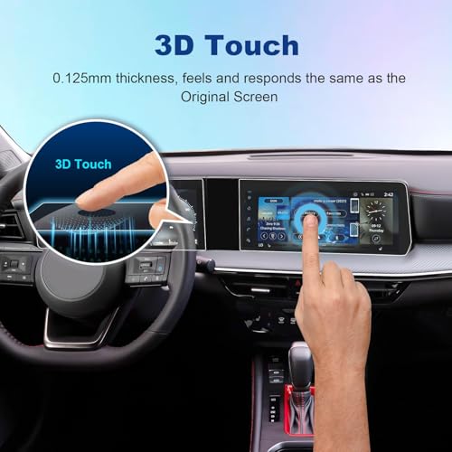 (4pcs) 2025 2026 Kicks Screen Protector for Nissan Kicks (Dual 12.3-inch Displays) (SV/SR/S), 2026 2025 Kicks Accessories Ultra HD Touch Sensitive Protective Film 12.3" Navi&Dash - size: 2025+ Kicks 12.3In (Navi+Dash)