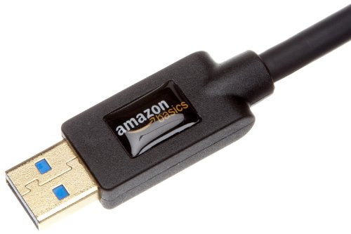 Amazon Basics USB 3.0 Extension Cable, A-Male to A-Female, 4.8Gbps High-Speed, Gold-Plated Connectors, 3.3 Foot, Black - size: 3.3 Feet
