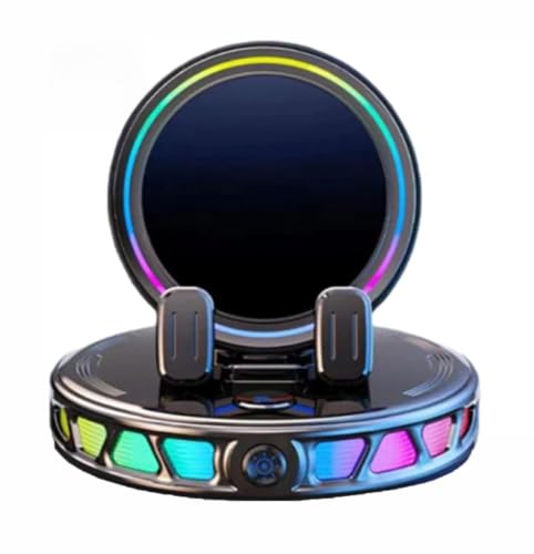 Car Phone Holder, Electric Magnetic Wireless Car Charger Mount 360 Degree Rotation with 7-Color RGB Light Strong Stable Suction Mount Cars Accessories