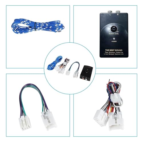 NuIth Car Radio Amp Amplifier Wiring Harness Adapter Compatible with Toyota 1988-2017 Subaru 2012-2019 Vehicle Non JBL System High to Low RCA Converter for Adding Amplifier Subwoofer to Stock Stereo