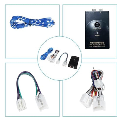 NuIth Car Radio Amp Amplifier Wiring Harness Adapter Compatible with Toyota 1988-2017 Subaru 2012-2019 Vehicle Non JBL System High to Low RCA Converter for Adding Amplifier Subwoofer to Stock Stereo