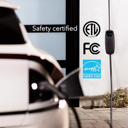 Lectron Level 2 EV Charger - ETL Certified, 240V, 40 Amp, NEMA 14-50 Plug, 16 ft Extension Cord & J1772 Cable- Portable Electric Car Charger for J1772 EVs and Plug-in Hybrid Vehicles - size: 40A NEMA 14-50