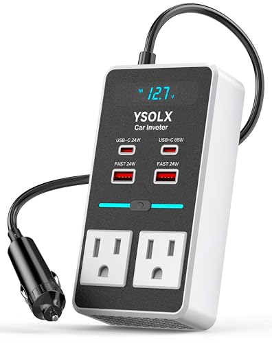 YSOLX 300W 12V to 110V Car Power Inverter - color: white, size: 300W