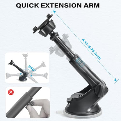 1Zero Replacement CarPlay Suction Mount with Extension Arm for 7-11 Inch