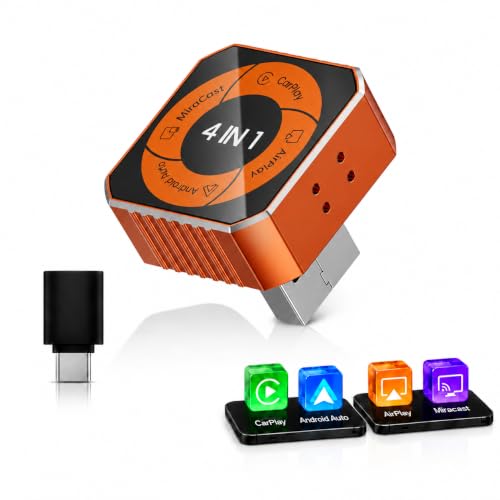 Spedal 4-in-1 Screen Mirroring Adapter for CarPlay & Android Auto