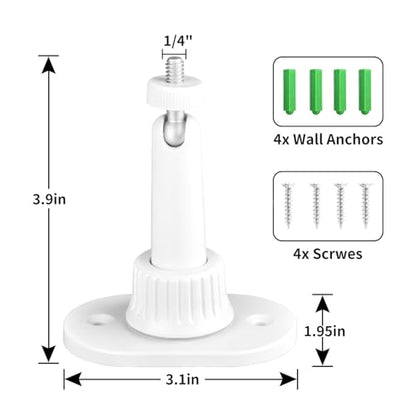 2Pack Adhesive Wall Mount Compatible with Ring Outdoor Cam (Stick Up Cam) and Outdoor Cam Plus and Indoor Cam (1st Gen) Camera,360 Degree Adjustable Mounting Bracket for Surveillance Camera