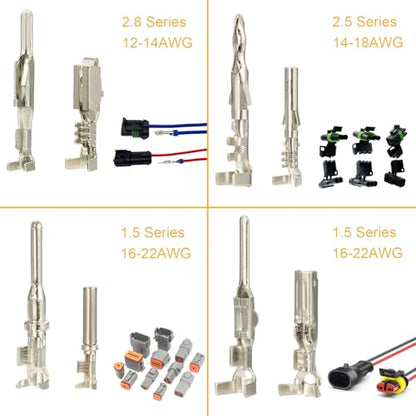 859pcs Automotive Electrical Pin Terminal Connectors Kit with Crimping Tool - color: 859pcs Pin Terminals With Crimper