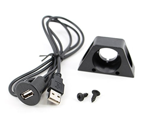 Xtenzi USB Extension Socket in Car Marine Dashboard Flush Mount Lead Cable Mounting Panel Charge and sync for Mobile/Tab, 1 Meter