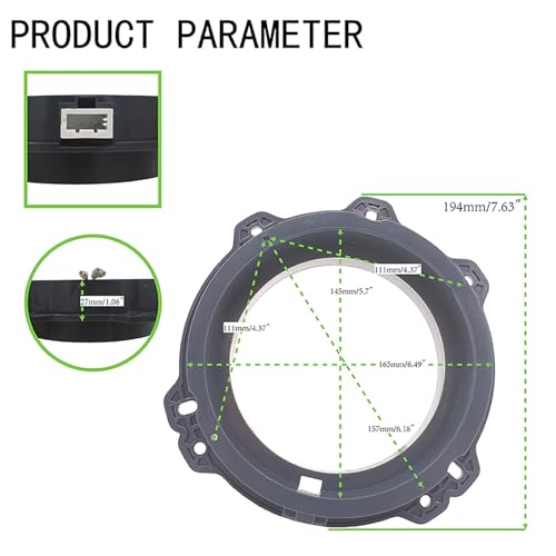 HIGHLIKEINST&Acc 4PCS 6"/6.5"/6.75" Car Speaker Adapter Bracket Speaker Wiring Harness Kit with 2006-2026 Hyundai Sonata/Santa Fe/Azera/Elantra/KIA 2011-2026 Speaker Adapter Brackets