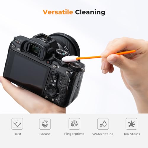 K&F CONCEPT 200 Foam Cleaning Swabs,for Electronics,Camera,Deep Cleaning - size: 200PCS