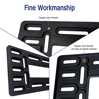 BGGTMO Front License Plate Mounting Kit- License Plate Bracket Holder - color: With Thin Edge Frame
