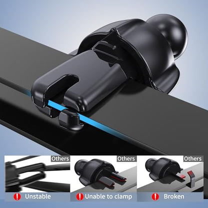 Car Vent Phone Mount, Universal Cell Phone Holder for Car [Upgraded Vent Clip Never Fall Off] Hands Free Air Vent Phone Holders for Your Car,Phone Stand for iPhone and Other Smartphones - color: Black