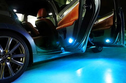 iJDMTOY Aqua Ice Blue 18-SMD Full LED Under Side Door Courtesy Lights Compatible With Toyota 2022-up Tundra, 2023-up Sequoia, Compatible With Lexus 2024-up GX550, Replace OEM Single LED Lamp - style: Aqua