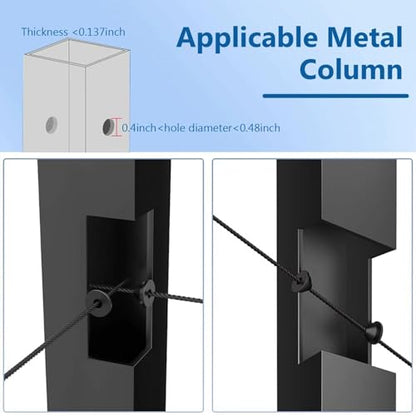 Cable Railing Kit, Rubber Grommets for Cable Post Protector - size: 90 Degree