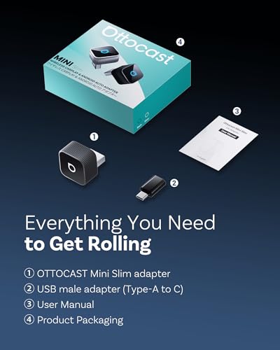 Ottocast Mini Cube 3.0 Wireless CarPlay & Android Auto Adapter 2026– Plug & Play, Fast Auto-Reconnect (Black) - color: Black, size: USB A