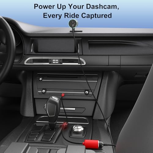 J&D USB C Male to 12V Car Cigarette Lighter Socket Female Converter Cable, 12V 18W Power Cable for Dash Cam, GPS, Car LED Light Strips, Red, 1 ft - color: Red, size: 1 ft