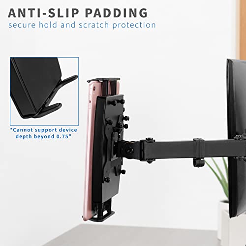 VIVO Universal VESA Mount Adapter for Tablets, 2-in-1 Laptops, & 15.6 inch Portable Monitors, Max VESA 100x100, Adjustable Laptop Holder, Black, MOUNT-UVM02 - size: up to 15.6" monitors + VESA mount