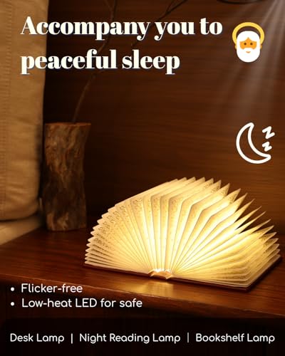 Book Light with Bible Verse, Foldable Paper Desk Lamp for Home Decor, Birthday Gifts for Christians，Book Lovers,Mom and Father
